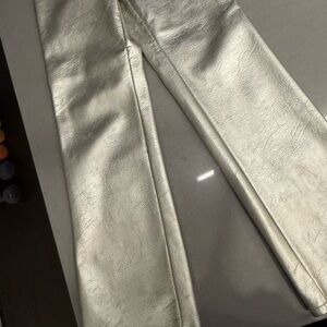 Silver High-Waisted Pants from H&M (Size XS)